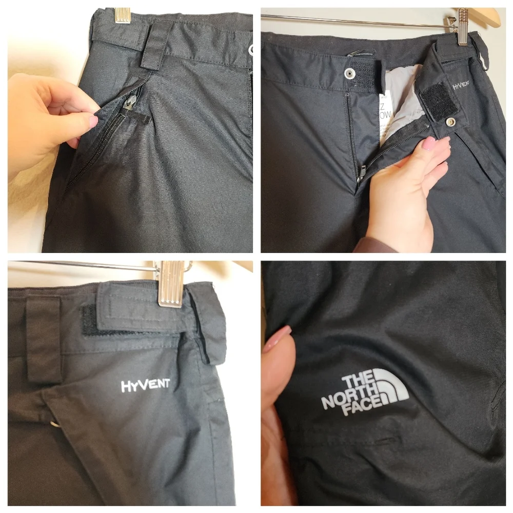 The North‎ Face EZ Grow Hyvent Lightly Padded Black Snow Pants Kids Size L 14/16